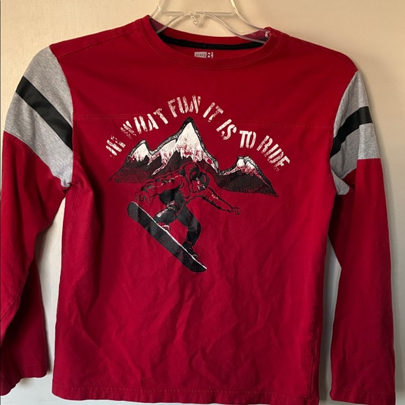 Crazy 8 Other - Crazy 8-Boy’s Snowboarding Red and Black Long Sleeve Shirt Sz XL (14)